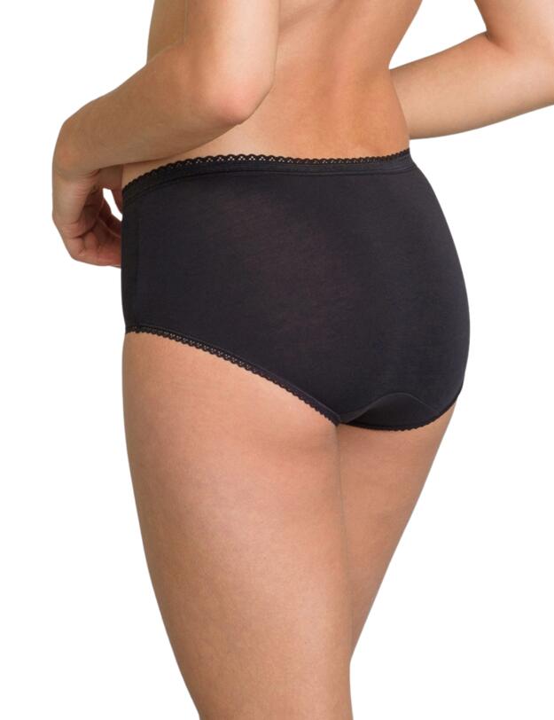 Playtex Cotton Stretch Cotton 3 Pack Midi Brief Black