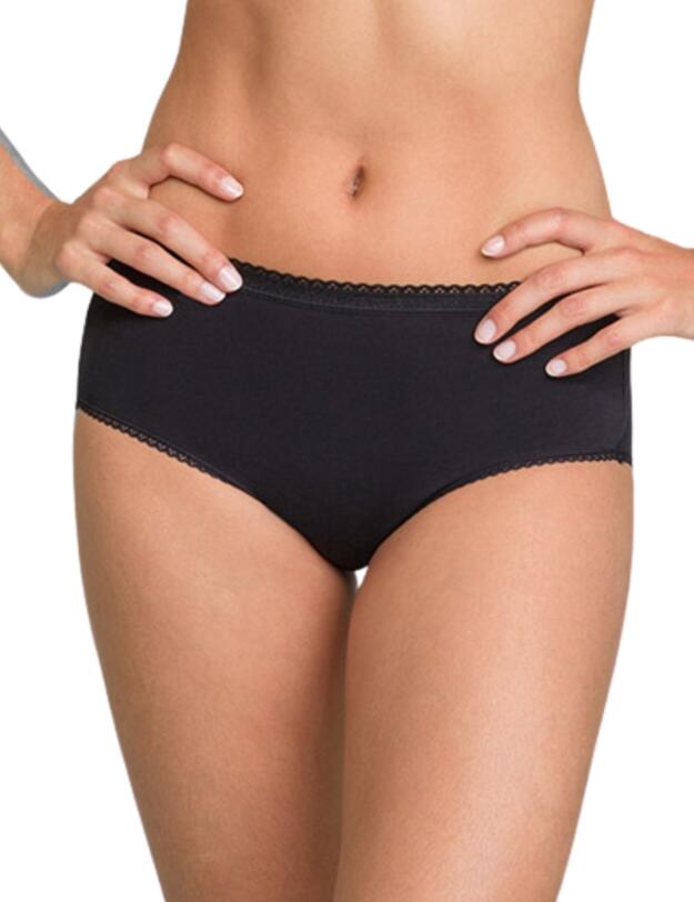 Playtex Cotton Stretch Cotton 3 Pack Midi Brief Black