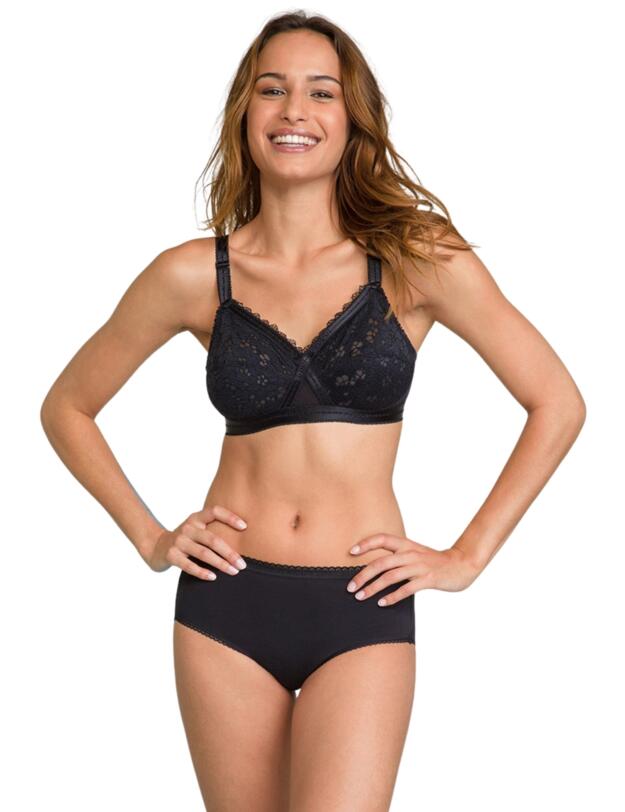 Playtex Cotton Stretch Cotton 3 Pack Midi Brief Black