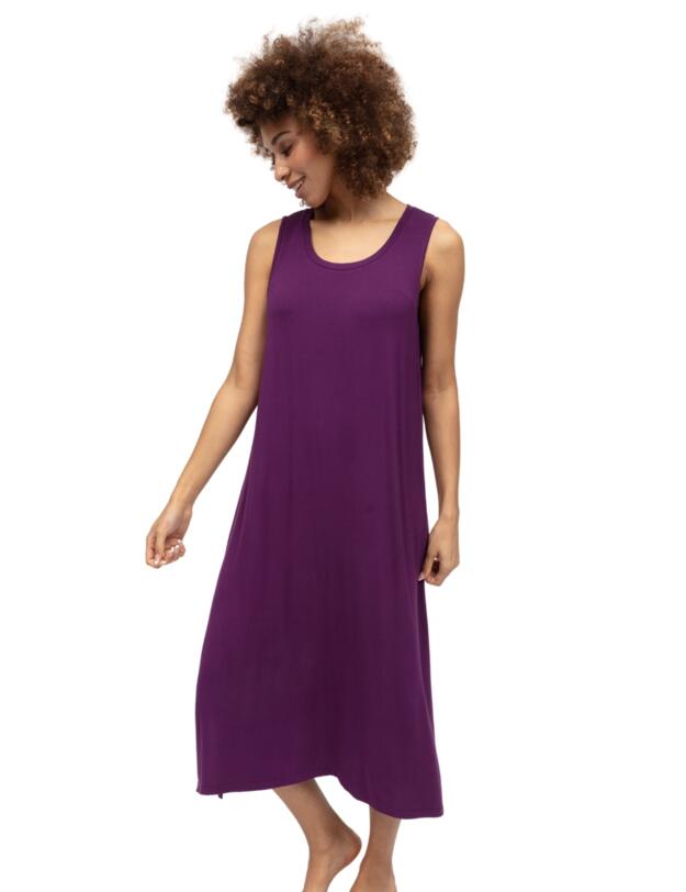 Cyberjammies Colette Jersey Long Nightdress Dark Purple