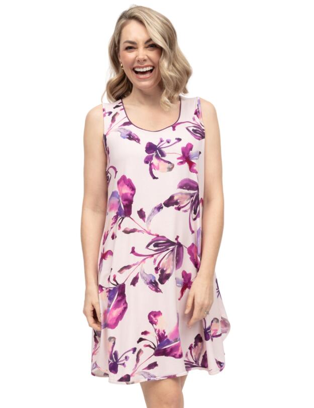 Cyberjammies Colette Floral Printed Jersey Swing Nightdress Pink Mix