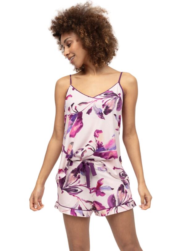 Cyberjammies Colette Floral Printed Jersey Shorts Pink Mix