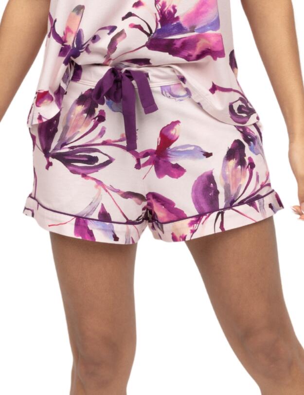 Cyberjammies Colette Floral Printed Jersey Shorts Pink Mix