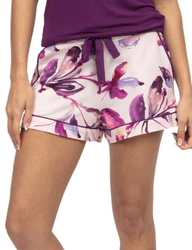 Cyberjammies Colette Floral Printed Jersey Shorts Pink Mix