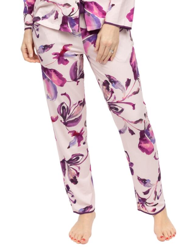 Cyberjammies Colette Floral Printed Jersey Pyjama Bottoms Pink Mix