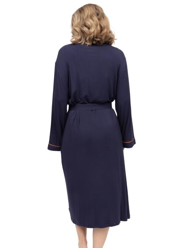 Cyberjammies Taylor Jersey Long Dressing Gown Navy