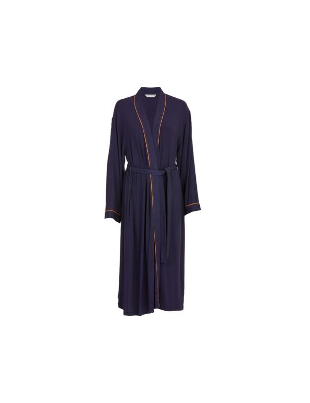 Cyberjammies Taylor Jersey Long Dressing Gown Navy