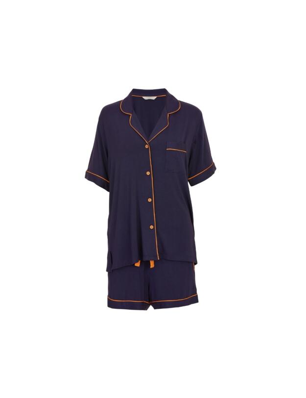 Cyberjammies Taylor Revere Jersey Shorty Set Navy