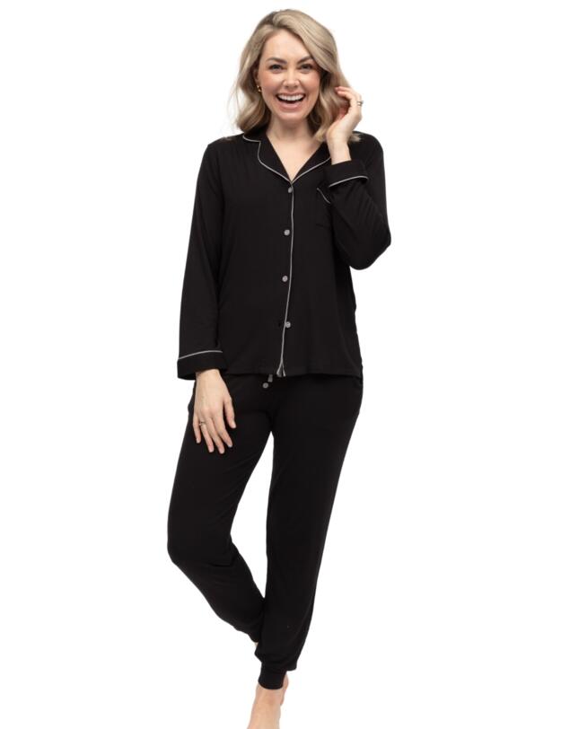 Cyberjammies Parker Jersey Pyjama Bottoms Black