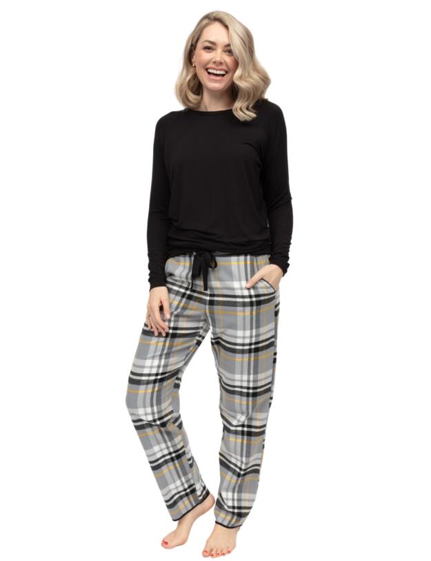 Cyberjammies Parker Slouch Jersey Pyjama Top Black