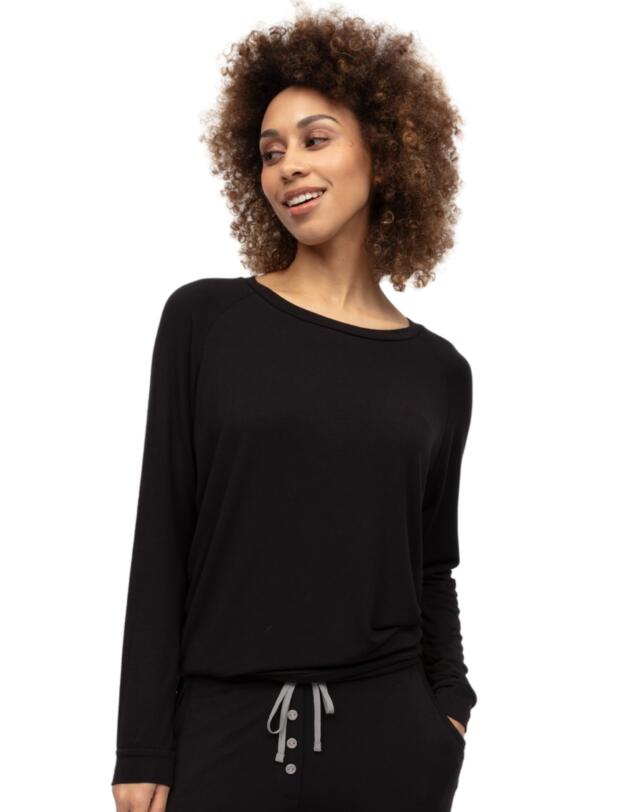 Cyberjammies Parker Slouch Jersey Pyjama Top Black