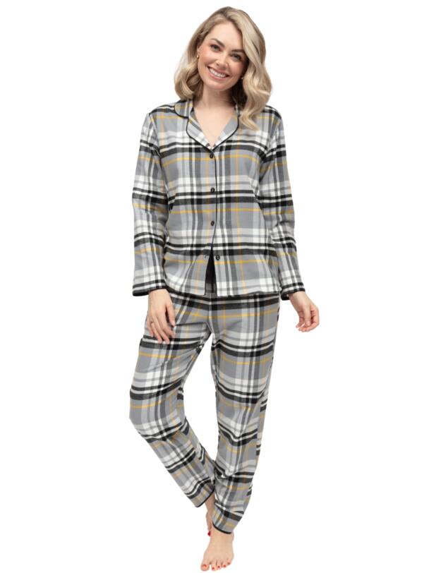 Cyberjammies Parker Brushed Check Pyjama Bottoms Grey Mix
