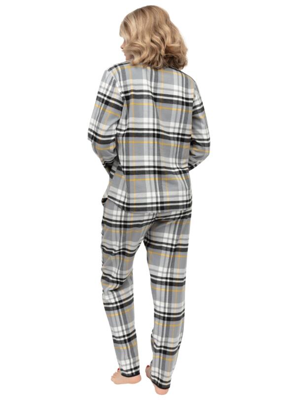 Cyberjammies Parker Brushed Check Pyjama Top Grey Mix