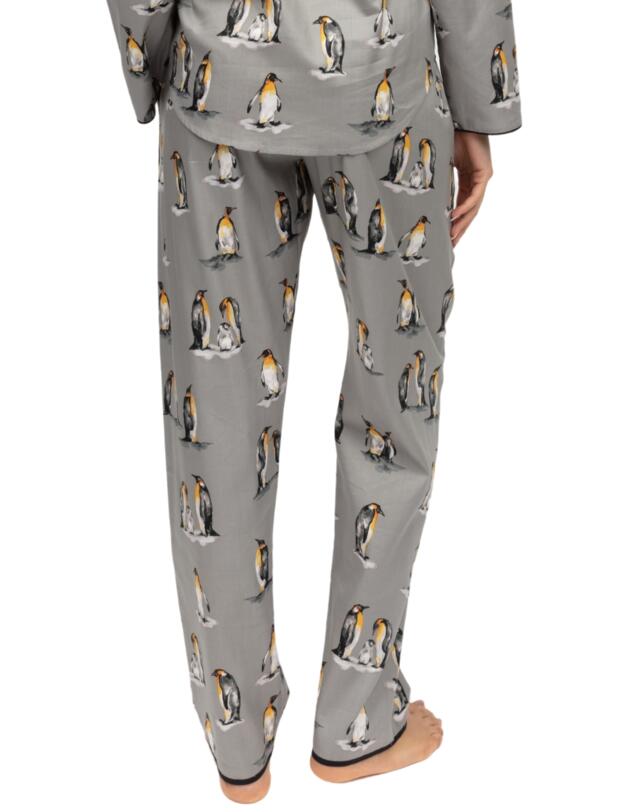 Cyberjammies Parker Penguin Print Pyjama Bottoms Grey Mix