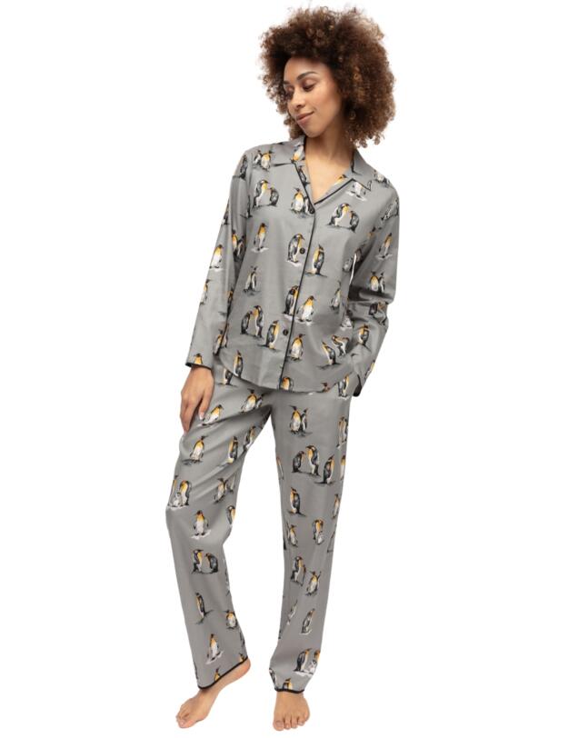 Cyberjammies Parker Penguin Print Pyjama Bottoms Grey Mix