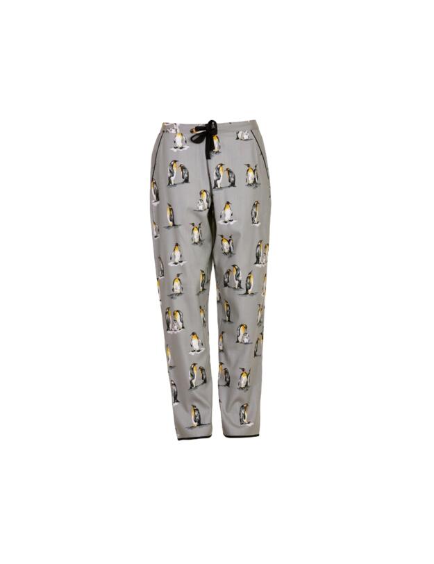 Cyberjammies Parker Penguin Print Pyjama Bottoms Grey Mix