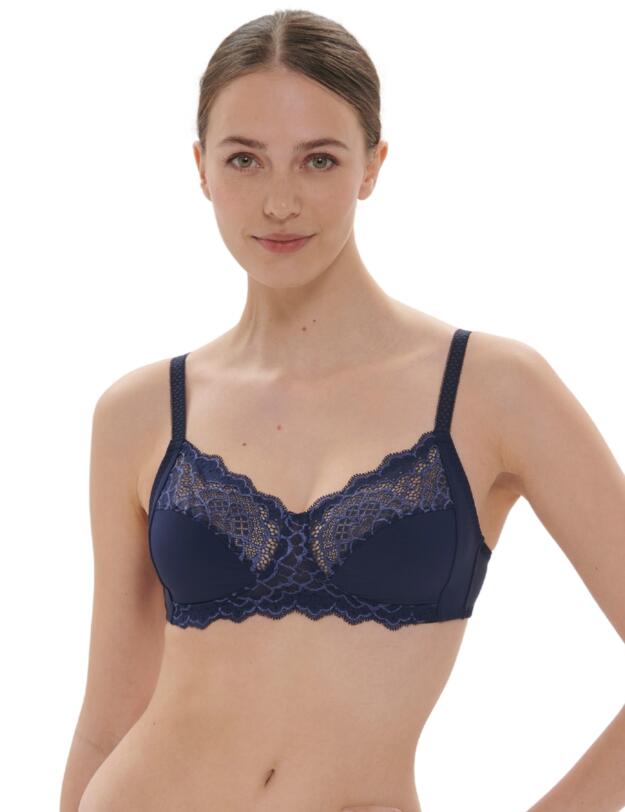 Simone Perele Caresse Soft Cup Bra Ink Blue