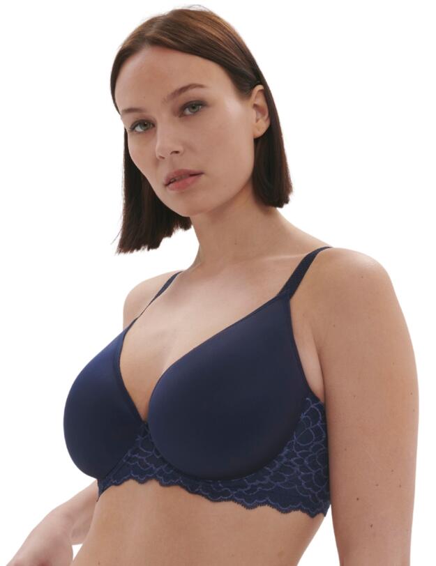 Simone Perele Caresse Spacer Plunge Bra Ink Blue