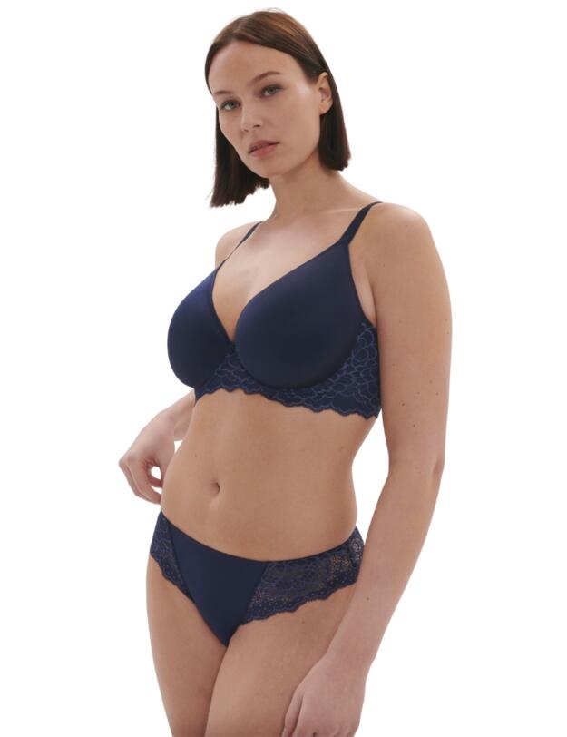 Simone Perele Caresse Spacer Plunge Bra Ink Blue