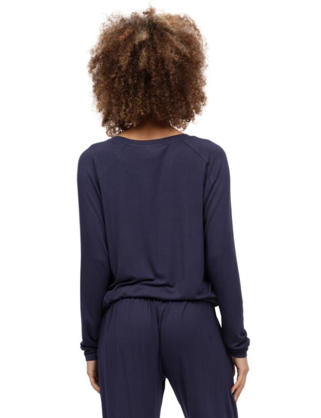 Cyberjammies Taylor Slouch Jersey Pyjama Top Navy