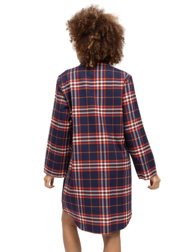 Cyberjammies Taylor Lightly Brushed Check Nightshirt Navy Mix