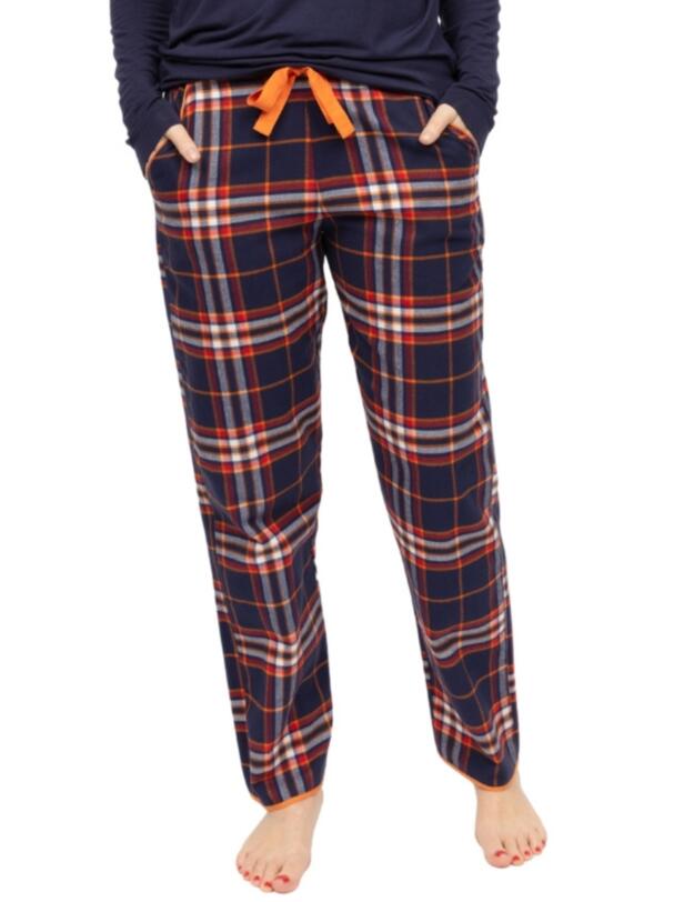 Cyberjammies Taylor Lightly Brushed Check Pyjama Bottoms Navy Mix