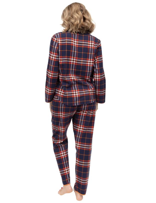 Cyberjammies Taylor Lightly Brushed Check Pyjama Bottoms Navy Mix