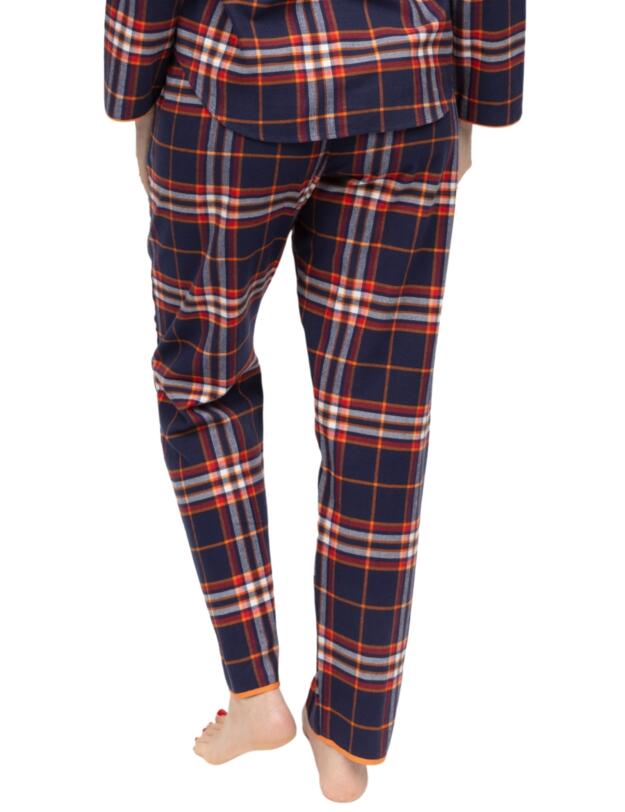 Cyberjammies Taylor Lightly Brushed Check Pyjama Bottoms Navy Mix