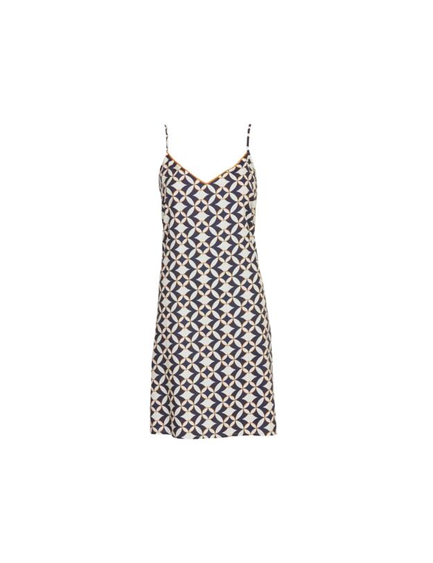 Cyberjammies Taylor Small Geo Print Strappy Short Nightdress Navy Mix