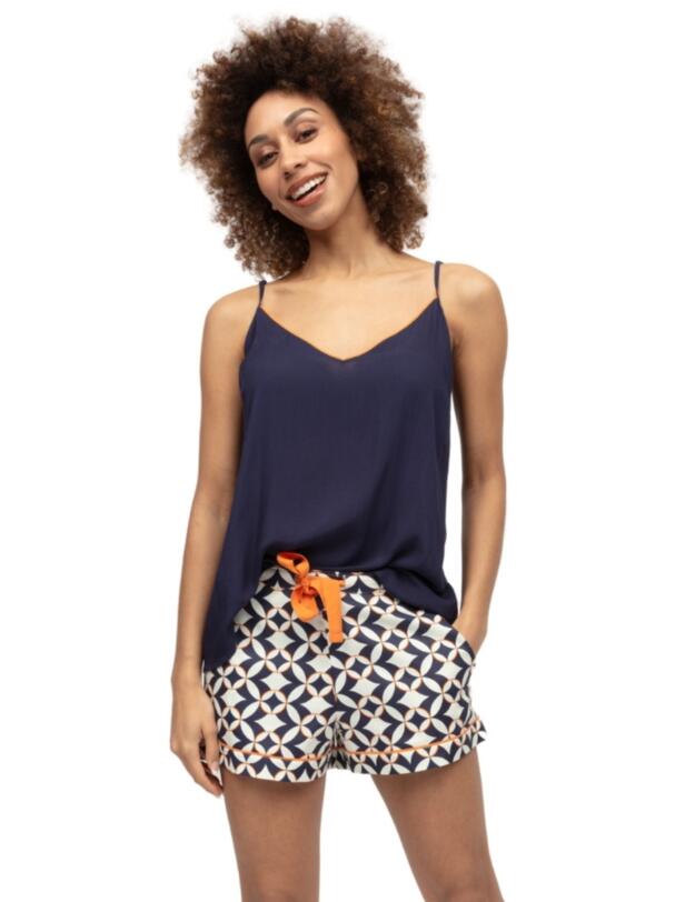 Cyberjammies Taylor Small Geo Print Shorts Navy Mix