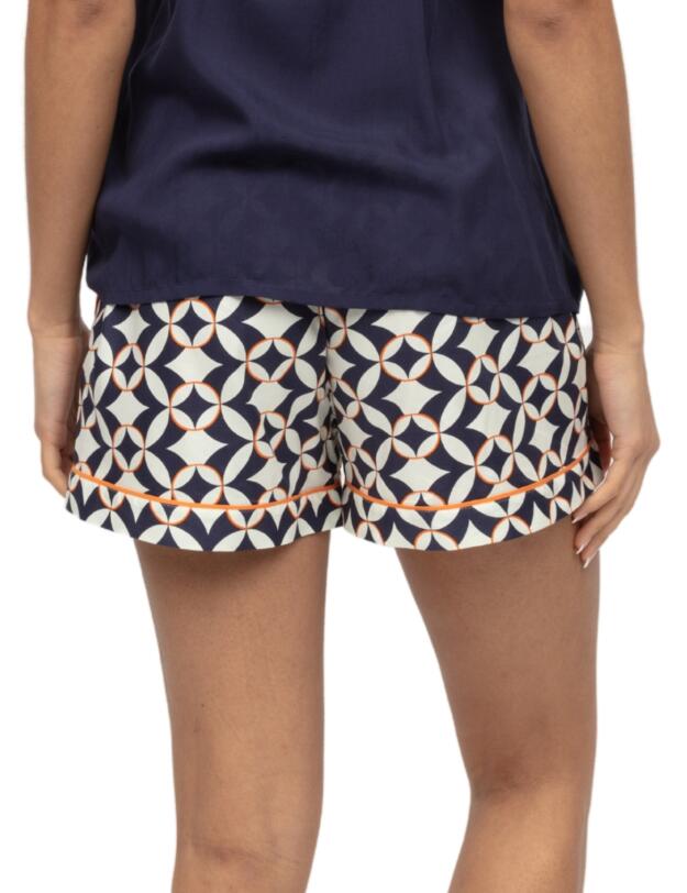 Cyberjammies Taylor Small Geo Print Shorts Navy Mix