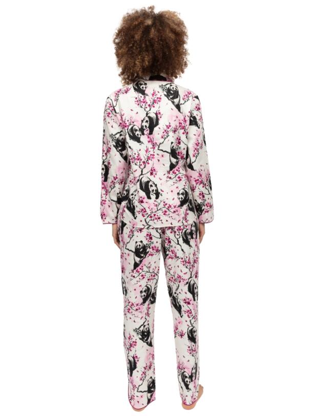 Cyberjammies Penelope Panda Print Pyjama Bottoms White Mix