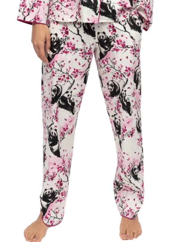 Cyberjammies Penelope Panda Print Pyjama Bottoms White Mix