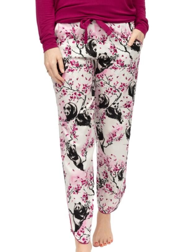 Cyberjammies Penelope Panda Print Pyjama Bottoms White Mix