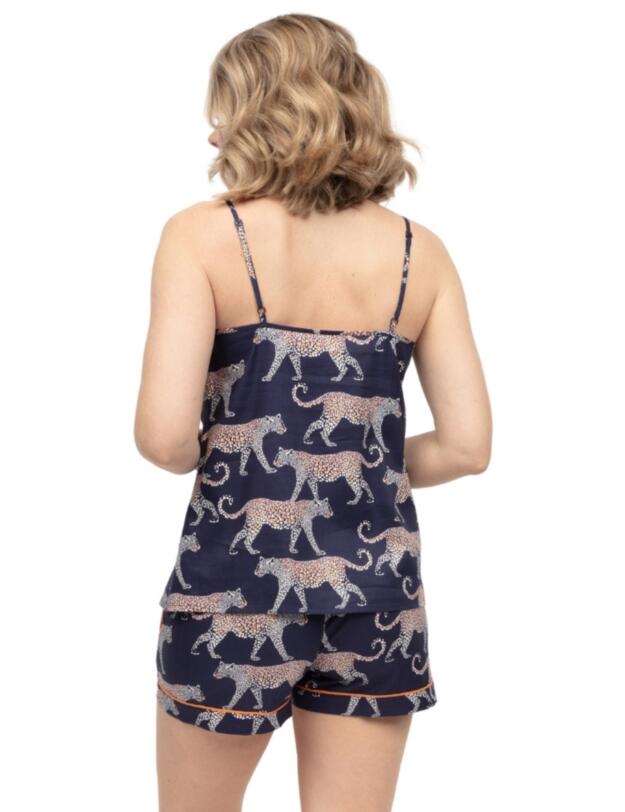 Cyberjammies Taylor Leopard Print Cami Navy Mix