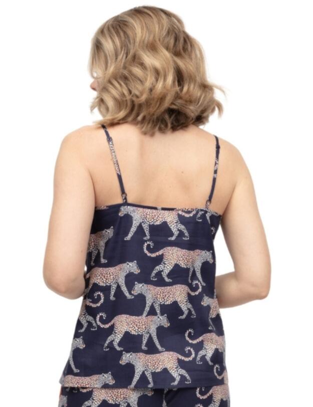 Cyberjammies Taylor Leopard Print Cami Navy Mix