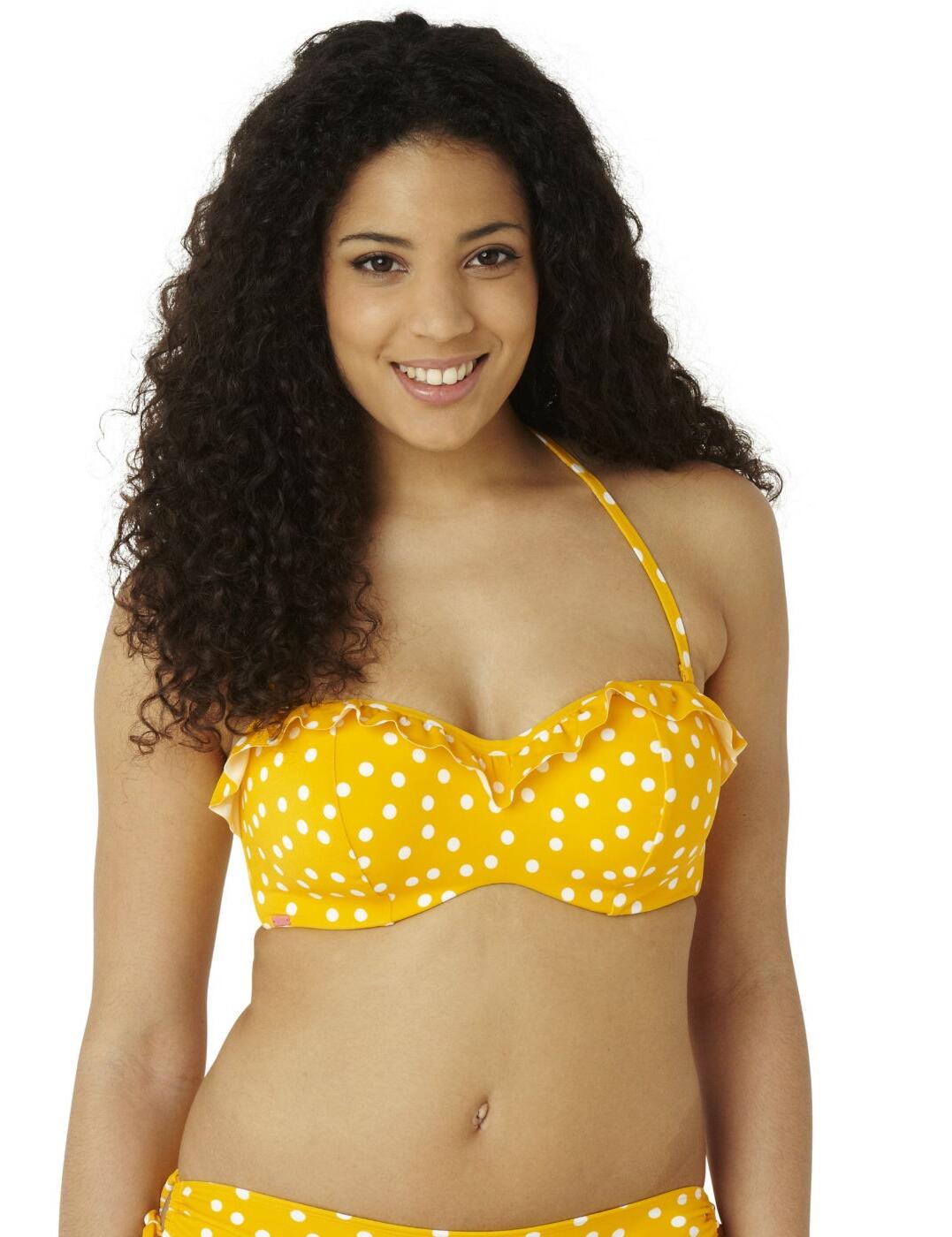 CW0033 Cleo Betty Bandeau Bikini Top Yellow Spot - 0033 Yellow Spot