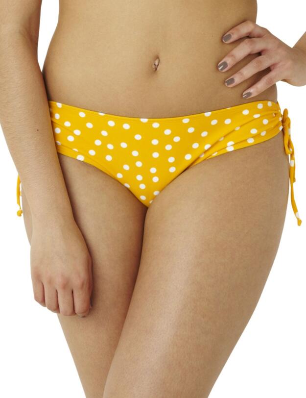 CW0038 Cleo Betty Drawstring Bikini Brief Yellow Spot - 0038 Yellow Spot