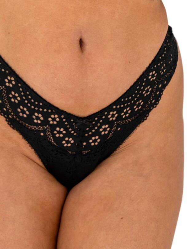 Pour Moi Swoon Thong Black