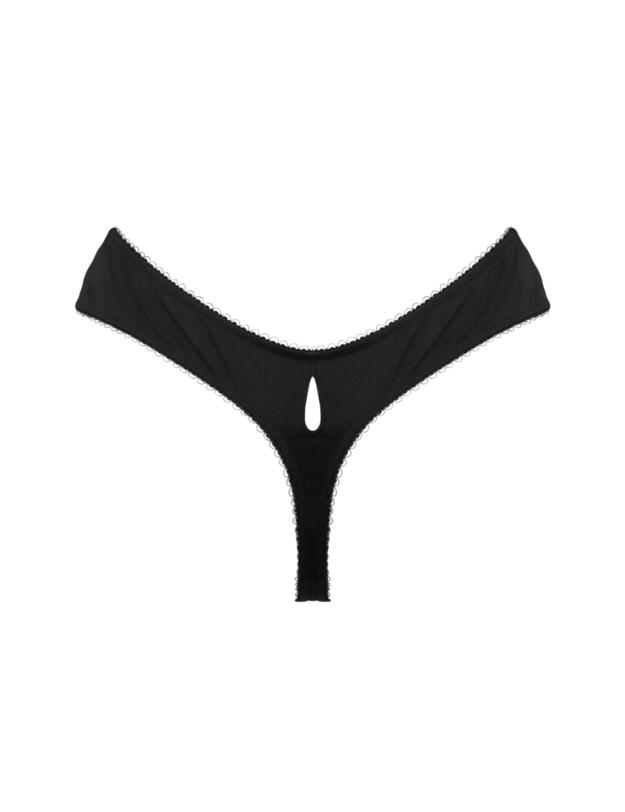Pour Moi Swoon Thong Black