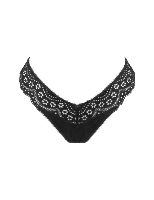 Pour Moi Swoon Thong Black