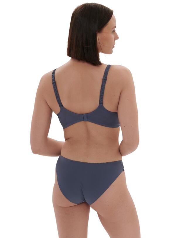 Simone Perele Intrigue Plunging Underwired Bra Cinder Blue