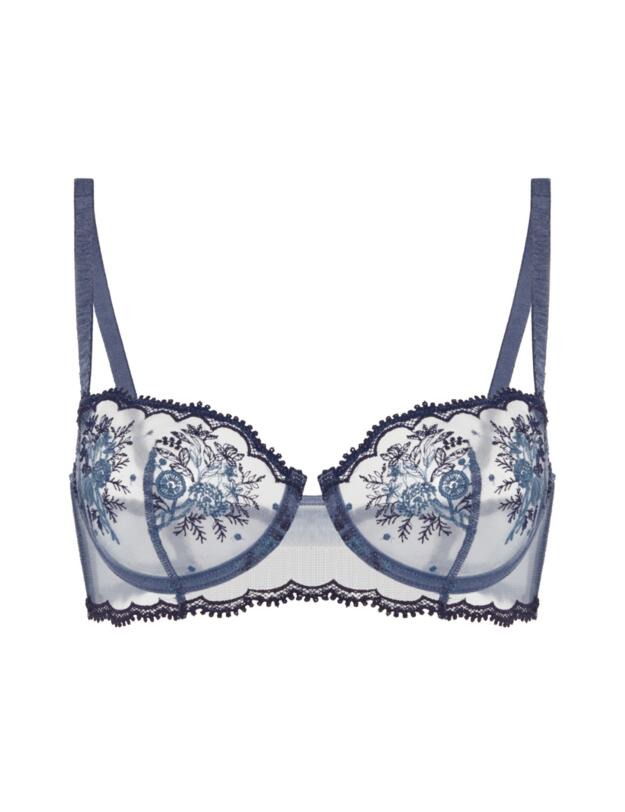 Simone Perele Intrigue Half Cup Bra Cinder Blue