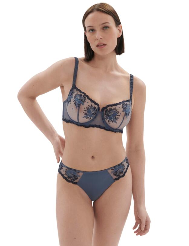 Simone Perele Intrigue Half Cup Bra Cinder Blue