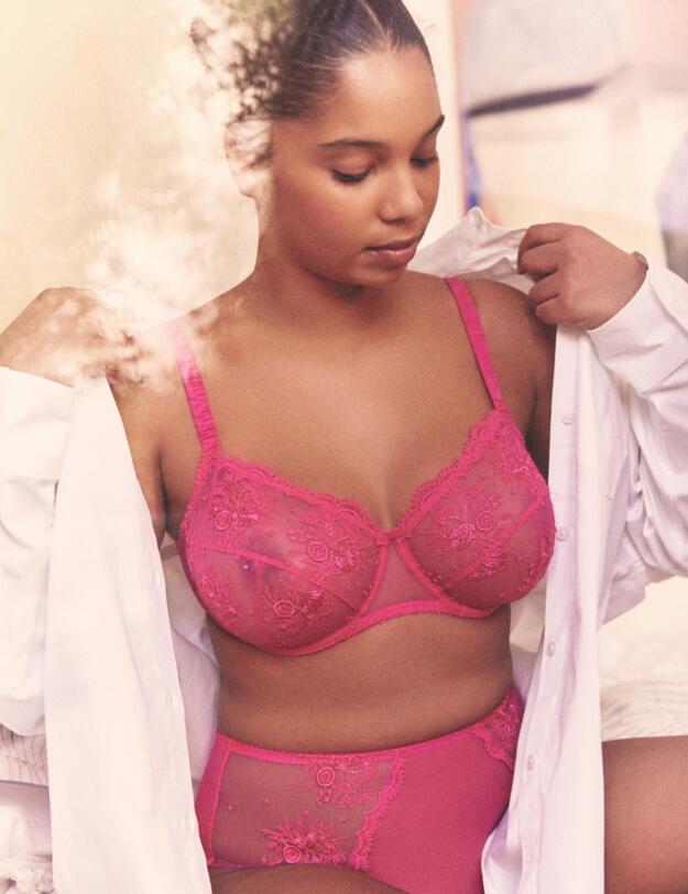 Simone Perele Intrigue Full Cup Support Bra Disco Pink