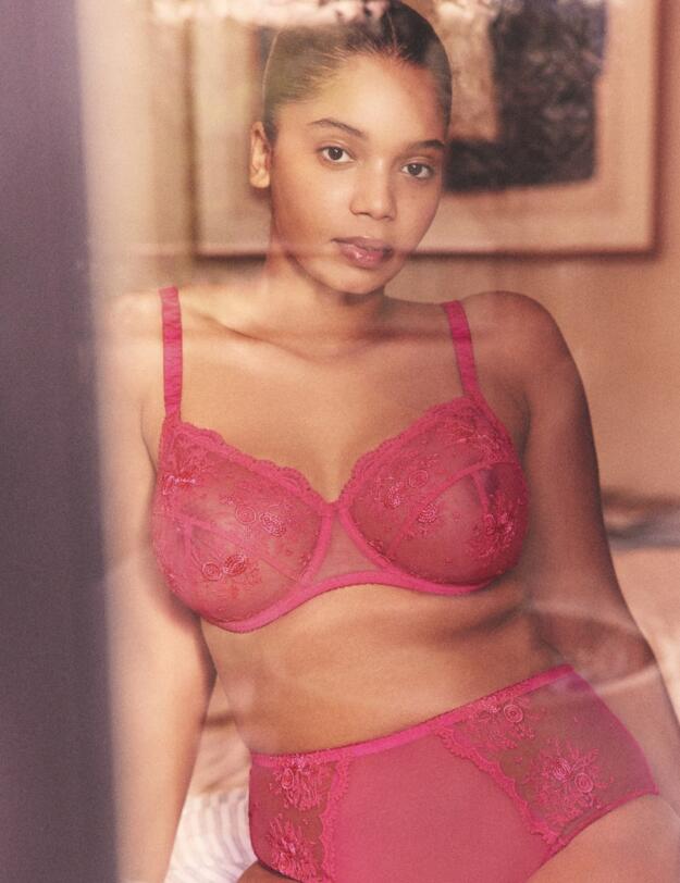 Simone Perele Intrigue Full Cup Support Bra Disco Pink
