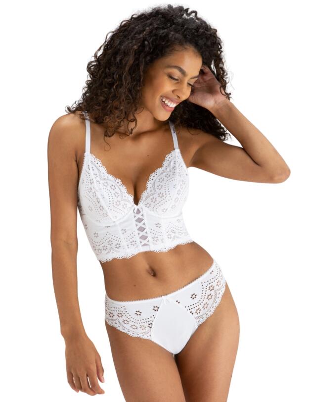 Pour Moi Swoon High Waisted Brief White