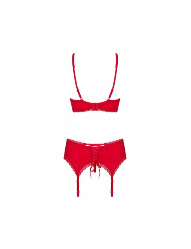 Obsessive Jolierose Three Piece Set Red