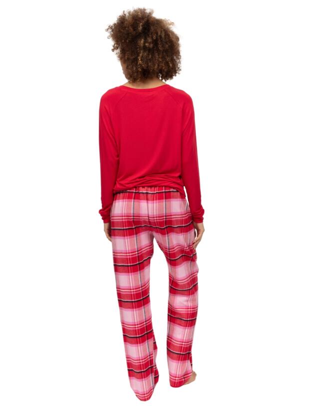 Cyberjammies Noelle Brushed Check Pyjama Bottoms Red Mix