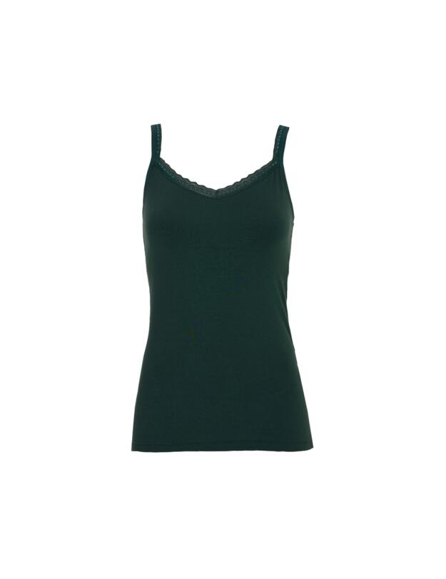 Cyberjammies Forrest Lace Trim Jersey Hidden Support Vest Dark Green